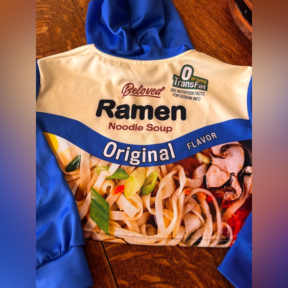 Ramen Noodle Soup Graphic Cropped Hoodie
